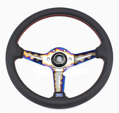 Suitable For Universal Car Modified Steering Wheel 14-inch PU Leather